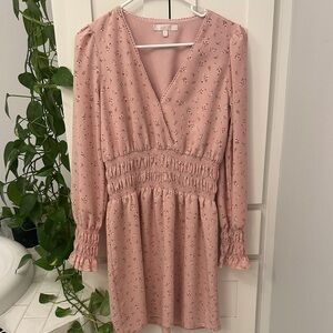 WAYF Pink Floral Women's Dress Medium